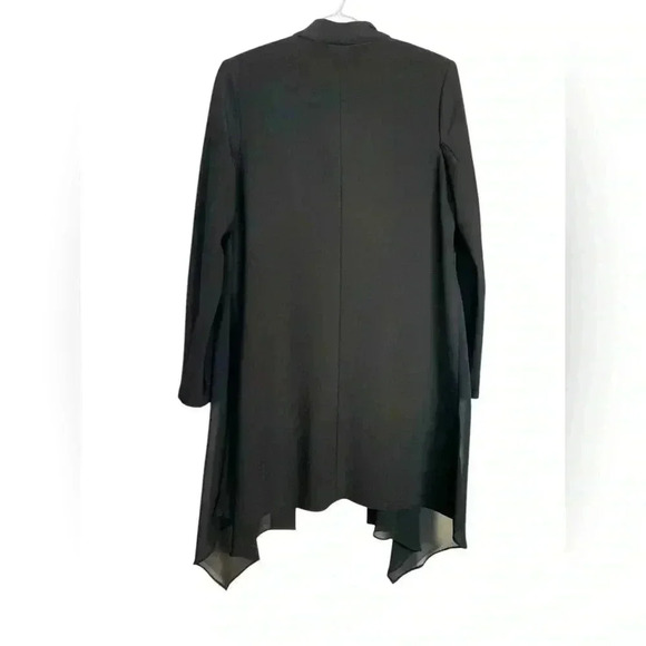 Melanie Lynn Black Duster with Sheer Insert Size Medium - Picture 3 of 4
